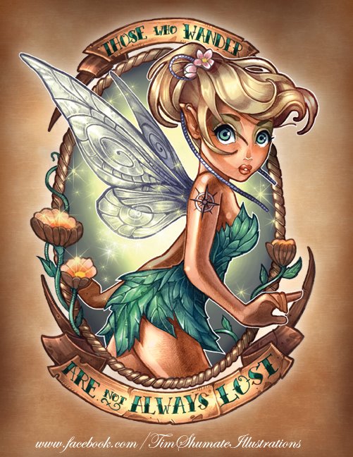 Disney Princess Pin Up Girl Tattoo – Tinkerbell!