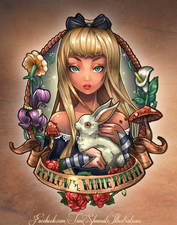 Disney Princess Pinup Girl Tattoo – Alice in Wonderland!